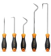 TOOLMAK 5-Piece Hook and Pick Set for Automotive Hose and Seal Removal | Straight, Offset, 90° an...