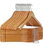 Ulimart Wooden Hangers Pack of 20 - Sturdy, Heavy Duty Hangers for Shirts, Dresses, Coats & More ...