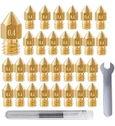 30Pcs MK8 Nozzles,Ender 3 Nozzles 0.4mm 3D Printer Brass Nozzles Extruder for CR-10/ Ender 3/ End...