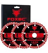 FOXBC 4-1/2 inch Diamond Multi-Purpose Saw Blades for Angle Grinder, Heavy Duty Cut-Off Disc for ...