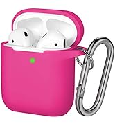 Hamile Cover Compatible with AirPods Case, Soft Silicone Protective Covers Skin (Front LED Visibl...