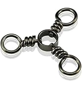 AMYSPORTS Fishing Connector Fish Swivels Tackle 3 Way Fishing Swivel Saltwater Freshwater Fishing...