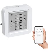 eMylo 3 in 1 Smart Hub WiFi IR Remote Control with Digital Hygrometer Indoor Thermometer Humidity...