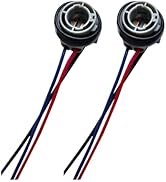 WZP 2PCS 1157 LED Bulb Socket, Waterproof Turn Signal Brake Tail Light Socket for 2057 2357 7528 ...