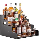 YQBRAO 4-Tier Liquor Bottle Display Shelf, Coffee Syrup Rack Organizer, Water Bottle Organizer, M...