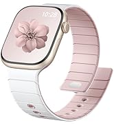 Charlam Silicone Magnetic Band Compatible with Apple Watch Bands for Women 40mm 38mm 41mm 42mm 44...