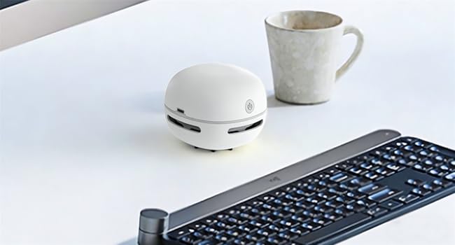 Mini desk vacuum cleaner for desktop table top countertop drawer. It is the perfect holiday gift.