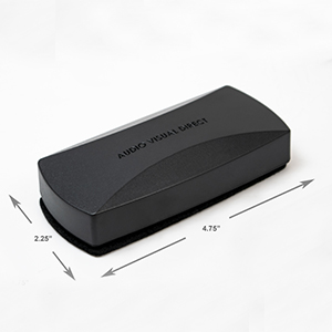 Beveled grip with measurements showing of our magnetic white eraser