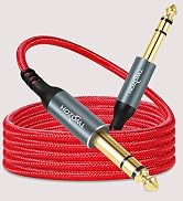 Twozoh 1/4 Inch to 1/4 Inch Jack Balanced TRS Stereo Audio Cable, 6.35mm to 6.35mm Guitar Cable 1...