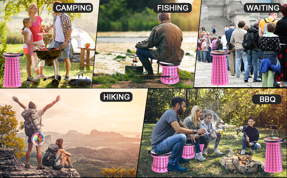 portable folding stool collapsible stools for adult telescoping retractable camping stools fishing