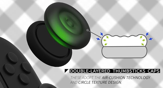 PlayVital for Switch 2 Thumbs Cushion Caps Thumb Grips