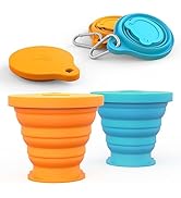 IYYI Collapsible Cup for Traveling, Silicone Camping Cup, Foldable Cup with Lid, Portable Cup for...