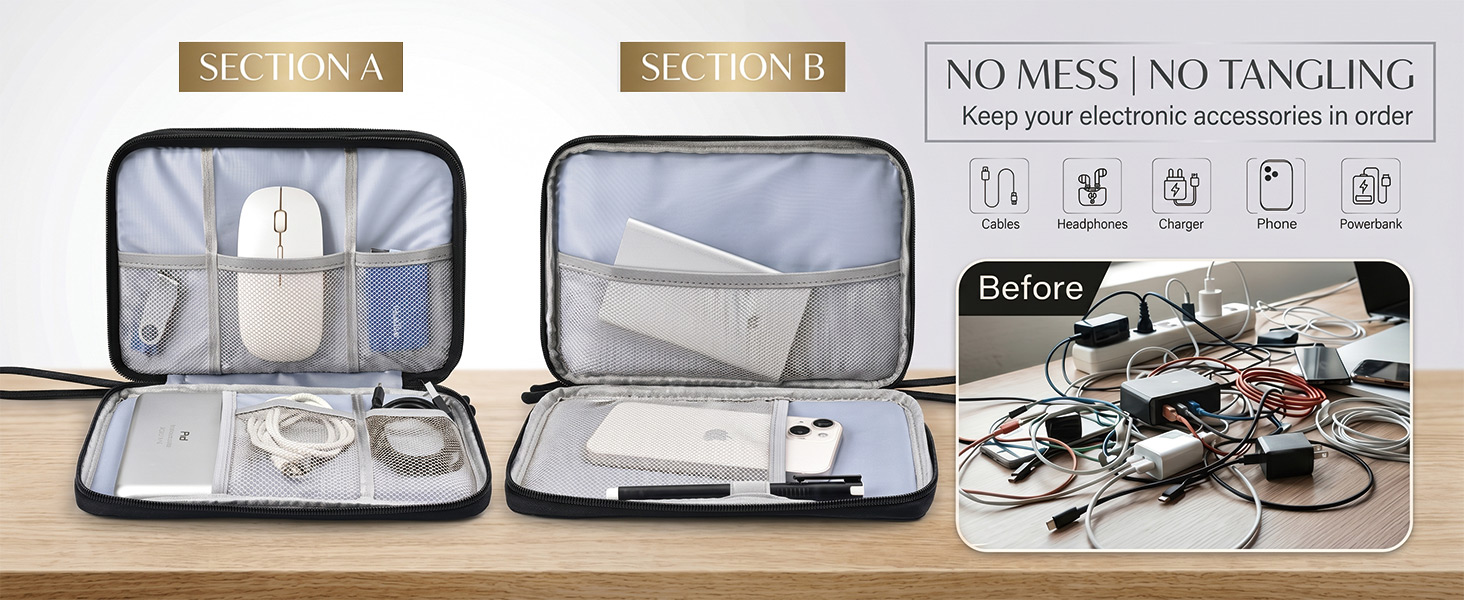 electronics travel organizer