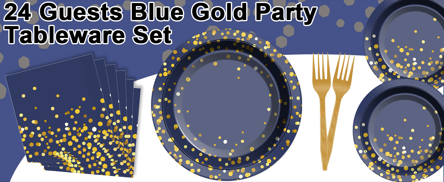 Blue and Gold Party Supplies