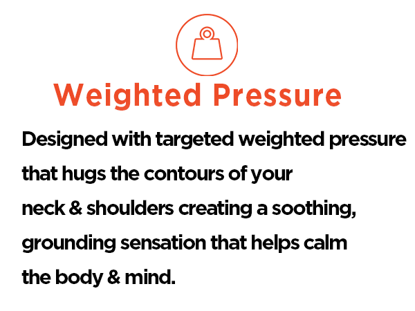 calming heat heating heated hot warm massage massager vibrations weighted weight pack neck shoulder