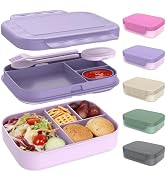 Caperci Stackable Bento Lunch Box for Adult & Teens - Reinforced Leak-Proof Lunch Container 4-Com...