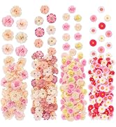 ATTGREAT 310 Pcs Fake Flower Heads Mini Artificial Flower Bulk Silk Flowers for Decoration Small ...