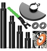BURMONG Angle Grinder Attachment Kit with 4 Extension Shaft (1.96", 2.75", 3.9", 5.5"), 2 Pcs Fla...
