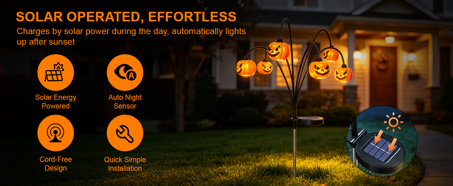 halloween solar lights outdoor