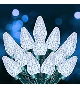 Minetom C9 Christmas Lights Outdoor, 82 FT 100 LED Connectable C9 String Lights with 8 Modes and ...