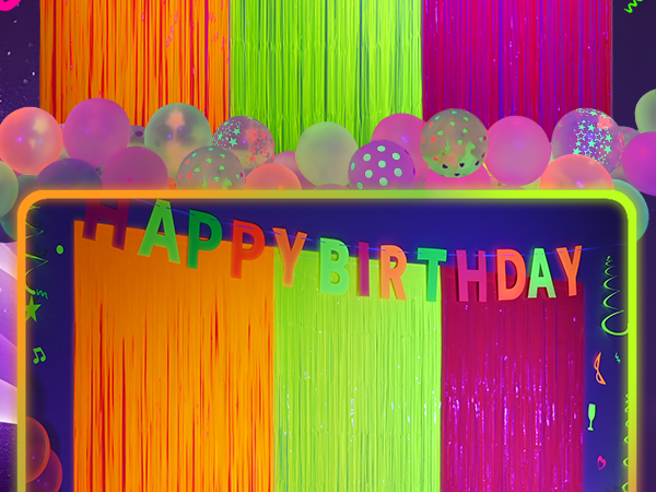 neon party decorations