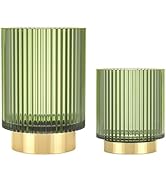 MIUOPUR Makeup Brush holder Organizer 2 Pack, Crystal Make up Brush Holder, Glass Pen Holder for ...