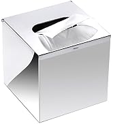 Sumnacon Square Stainless Steel Tissue Box Cover - Wall Mounted Stylish Paper Facial Cover, Moder...