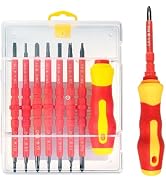 Insulated Electrician Screwdriver Set - 14 in 1 Magnetic Screwdriver Tool Kit Electrical Multifun...