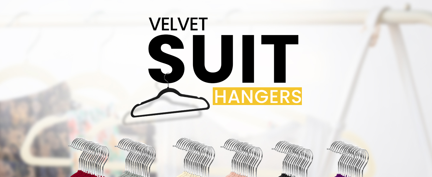 Velvet Hangers, Non Slip Hangers for Clothes, Coat, Slim Space Saving Suit Hanger