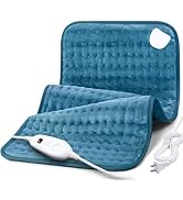 DAILYLIFE Heating Pad for Back Pain Relief, 12" x 24" Electric Heating Pads for Cramps, Back, Sho...