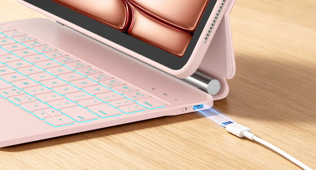 for iPad Air 11-inch Case with Keyboard (M3/M2, 2025/2024)