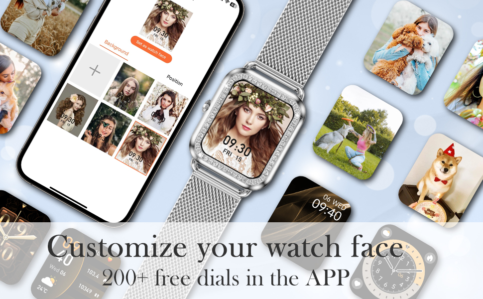 The APP has 200+ dials, choose according to your mood and outfit!