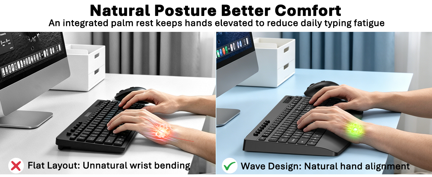Integrated palm rest