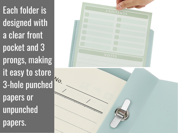 Mr. Pen- Plastic Folders with Clear Front Pocket