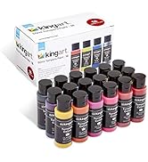 KINGART Kids Washable Tempera Paint, 18 Unique Colors, 60ml (2oz) Poster Paint, Art Supplies for ...