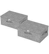 ENUMAIL Storage Bins with Lid, Foldable Blanket Storage Bags, Home Storage Baskets for Organizing...
