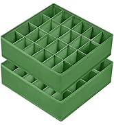 Joyoldelf Sock Drawer Organizer Divider 2 Packs Underwear Organizer, 24 Cell Closet Organizers an...