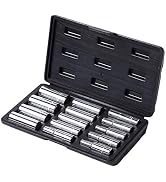 MAXPOWER 14PCS 3/8" Drive Deep Socket Set, Cold-Forged, Heat-Treated, Cr-V Alloy Steel, Full Poli...