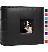 Cherrich Small Photo Album 4x6 100 Pockets with Writing Space Leather Cover Picture Book Holds 4x...