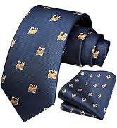 HISDERN Ties for Men Fun Animal Tie Handkerchief Business Classic Designer Mens Ties Novelty Neck...