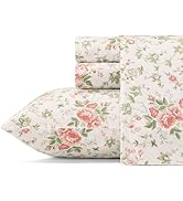 Laura Ashley - Queen Sheet Set, Buttery-Soft Bed Sheets with a Naturally Silky Smooth Cotton Sate...