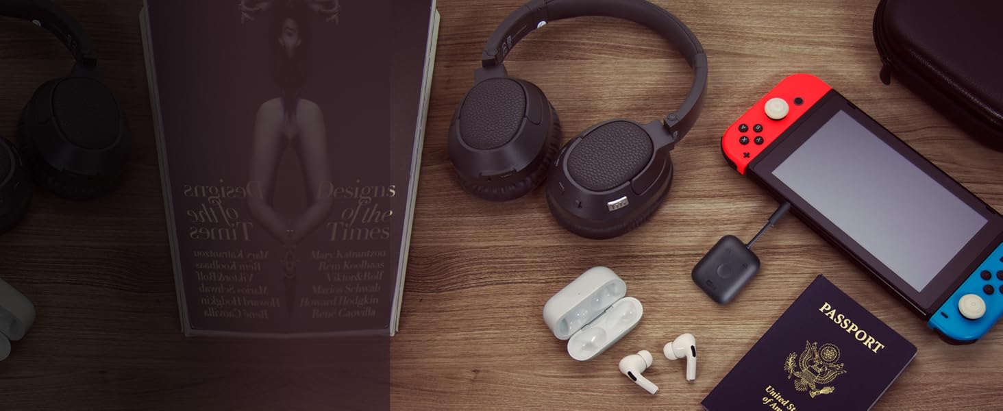 MEE audio Connect Air In-Flight Bluetooth Wireless Audio Transmitter Adapter for AirPods