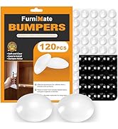 Cabinet Door Bumper, Cabinet Bumpers Clear 120PCS, Cabinet Stoppers Rubber, Cabinet Cushion Drawe...