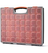 MIXPOWER Portable Storage Organizer with Secure Locks, 16-Inch Tool box with 24 Bin Compartments,...