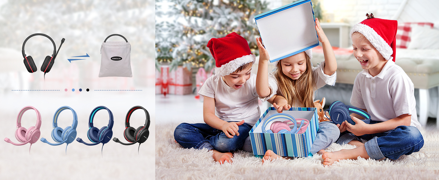 Kids Headphones with Boom Mic