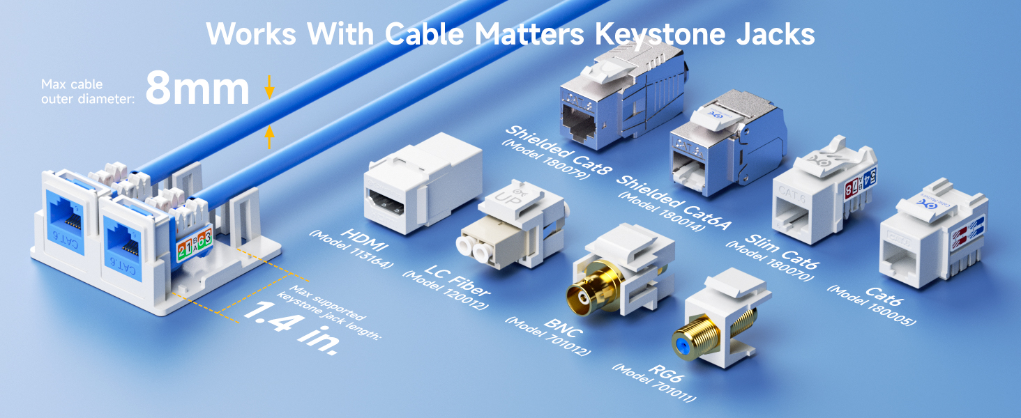 UL Listed 10-Pack 1-Port Keystone Jack Surface Mount Box in White