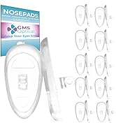 GMS Optical Soft Screw-in Silicone Symmetrical Shape Eyeglass Nose Pads - 10 Pair (17mm)