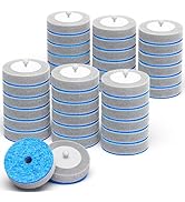 36 Pack Disposable Toilet Brush Refills - Preloaded Cleaning Fluid Sponge Heads with Scouring Pad...