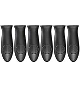 Silicone Hot Handler Holder Reusable Diswasher 6 Pcs Heat Resistant Pot Handle Sleeve Non-Slip Po...