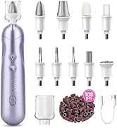 Professional Manicure Pedicure Kit, 9 in 1 Cordless Electric Nail Drill with 100 pcs Nail Drill B...